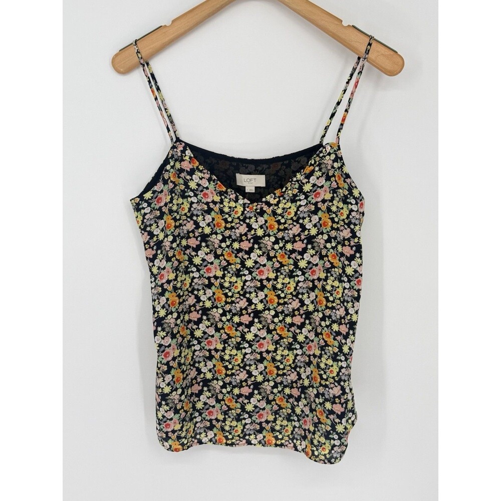 LOFT Tank Top Womens Small Colorful Floral Tank top Flower Casual Flowy NWT